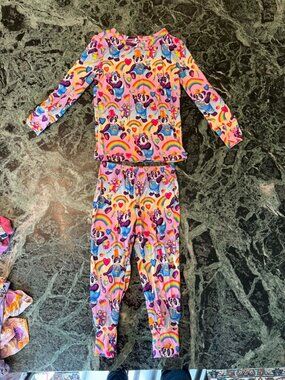 Lisa Frank x Posh Peanut Panda Painter Size 2T PJs EUC